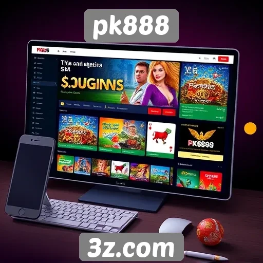 Acessibilidade e interface do site pk888