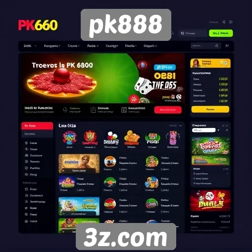 interface do usuário no site pk888 é intuitiva
